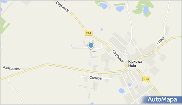 Klukowa Huta, Wyszyńskiego Stefana, ks. kard., mapa Klukowa Huta