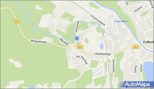 Kolbudy, Wybickiego Józefa, gen., mapa Kolbudy