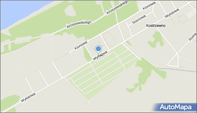 Kołobrzeg, Wylotowa, mapa Kołobrzegu