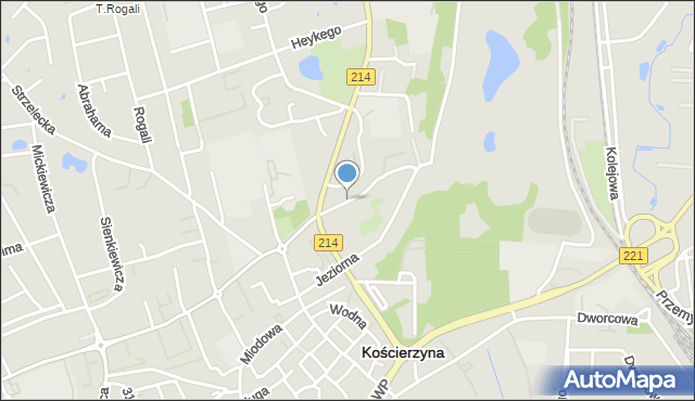 Kościerzyna, Wybickiego Józefa, gen., mapa Kościerzyna