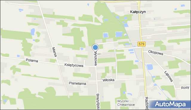 Kozerki, Wylotowa, mapa Kozerki