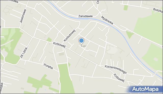 Kraków, Wyrobka Zygmunta, mapa Krakowa