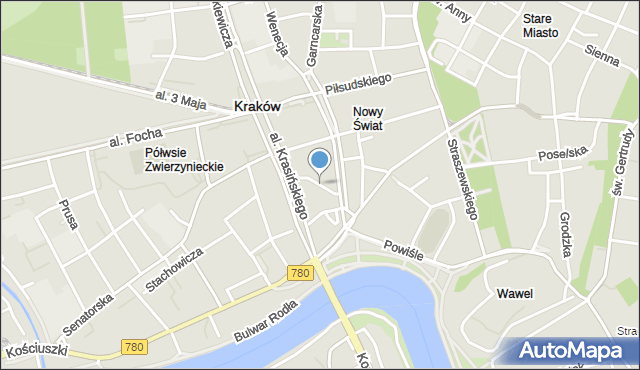 Kraków, Wygoda, mapa Krakowa