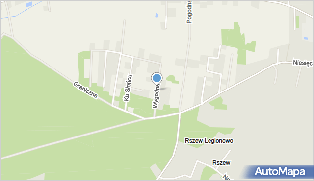 Krzywiec gmina Aleksandrów Łódzki, Wygodna, mapa Krzywiec gmina Aleksandrów Łódzki