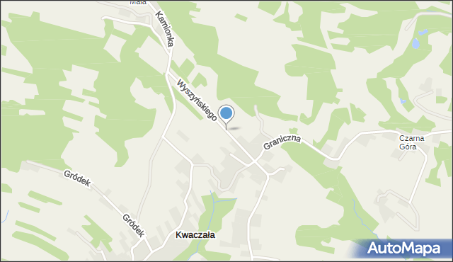 Kwaczała, Wyszyńskiego Stefana, ks. prym. kard., mapa Kwaczała