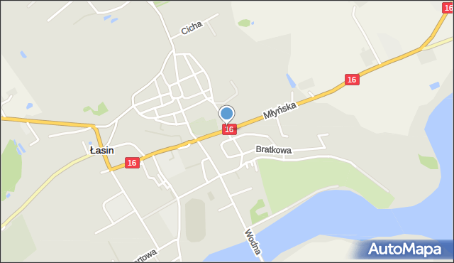 Łasin, Wyszyńskiego Stefana, ks. kard., mapa Łasin