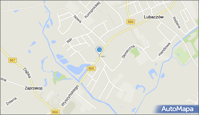 Lubaczów, Wyszyńskiego Stefana, ks. kard., mapa Lubaczów