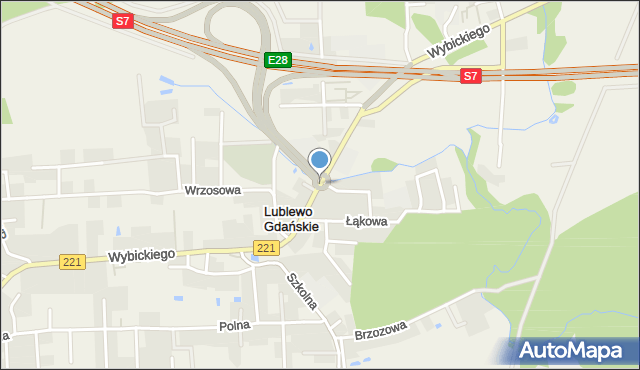 Lublewo Gdańskie, Wybickiego Józefa, gen., mapa Lublewo Gdańskie