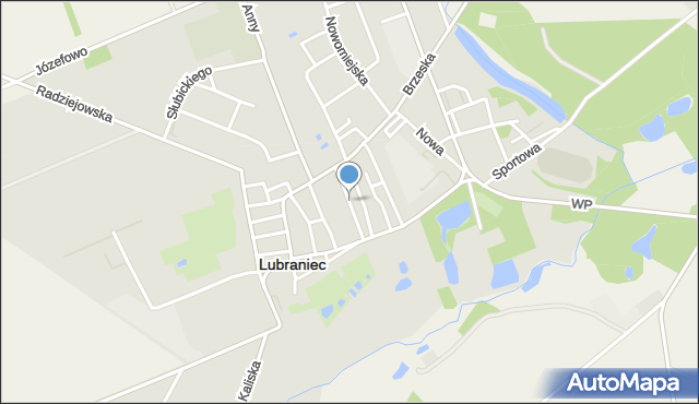 Lubraniec, Wyszyńskiego Stefana, ks. prym. kard., mapa Lubraniec