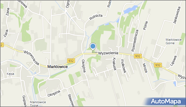 Marklowice, Wyzwolenia, mapa Marklowice