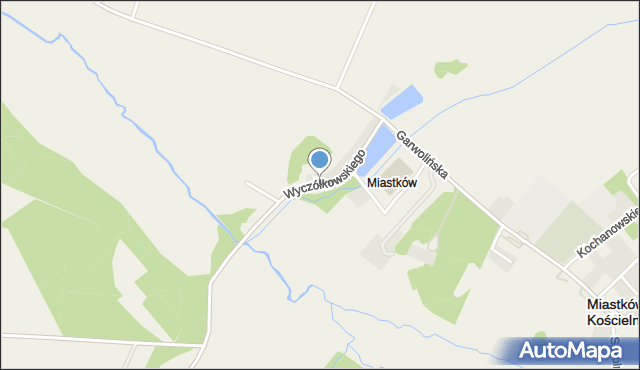 Miastków Kościelny, Wyczółkowskiego Leona, mapa Miastków Kościelny