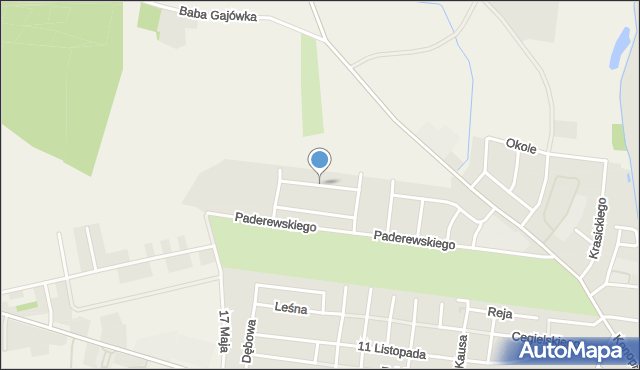 Mogilno, Wyszyńskiego Stefana, ks. kard., mapa Mogilno