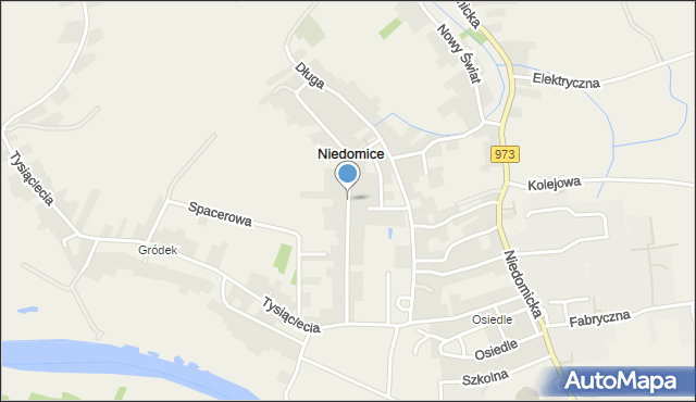 Niedomice, Wyspiańskiego Stanisława, mapa Niedomice