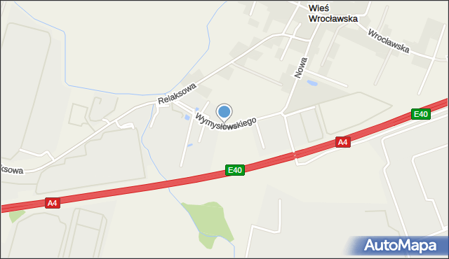 Nowa Wieś Wrocławska, Wymysłowskiego Józefa, mapa Nowa Wieś Wrocławska