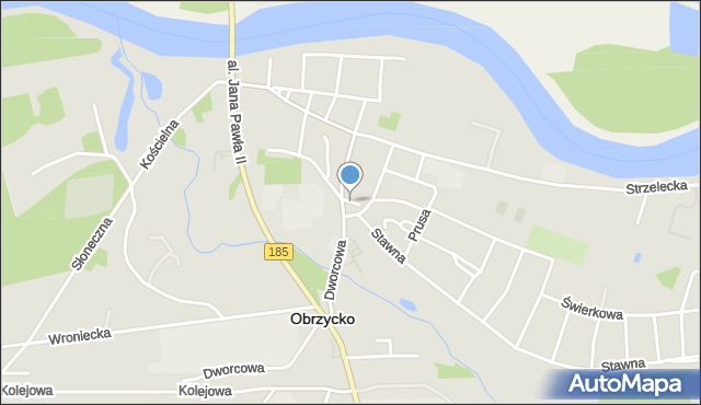 Obrzycko, Wysoka, mapa Obrzycko