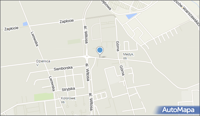 Opole, Wygonowa, mapa Opola