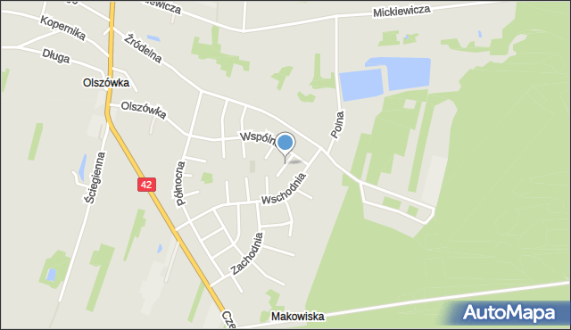 Pajęczno, Wysoka, mapa Pajęczno