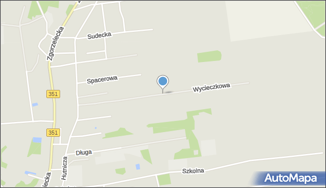 Pieńsk, Wycieczkowa, mapa Pieńsk