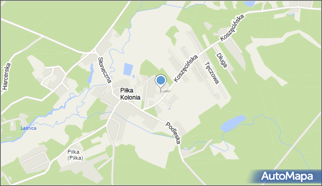 Piłka Kolonia, Wypoczynkowa, mapa Piłka Kolonia