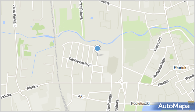 Płońsk, Wyspiańskiego Stanisława, mapa Płońsk