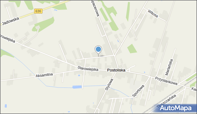 Postoliska, Wygodna, mapa Postoliska