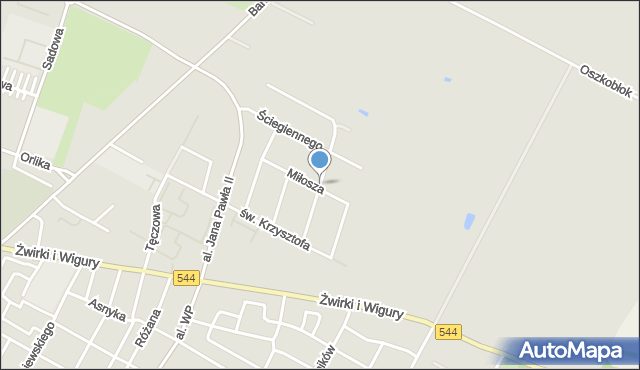 Przasnysz, Wyszyńskiego Stefana, ks. kard., mapa Przasnysz