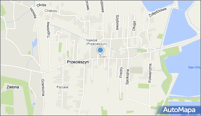 Przecieszyn, Wyzwolenia, mapa Przecieszyn