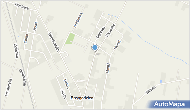 Przygodzice, Wysocka, mapa Przygodzice