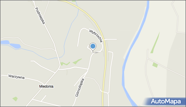 Racibórz, Wybrzeżna, mapa Racibórz