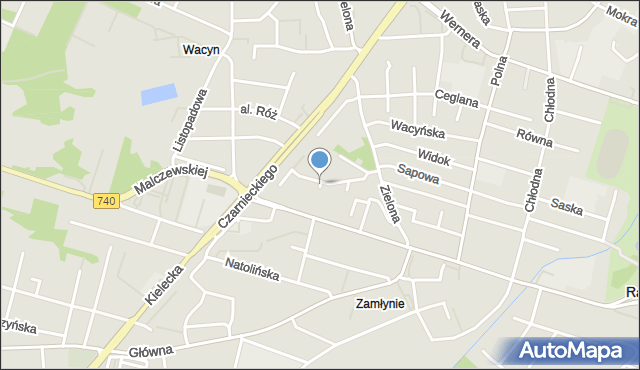 Radom, Wyspiańskiego Stanisława, mapa Radomia