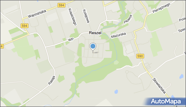 Reszel, Wyspiańskiego Stanisława, mapa Reszel