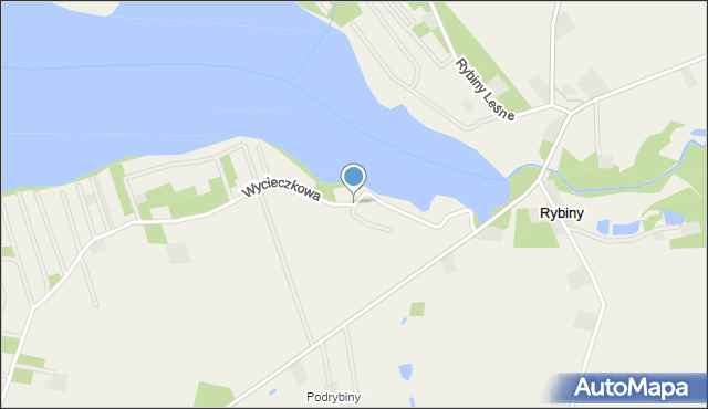 Rybiny, Wycieczkowa, mapa Rybiny