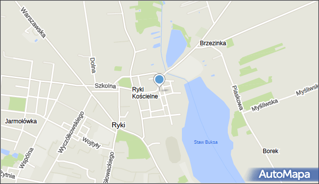 Ryki, Wylot, mapa Ryki