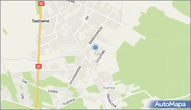 Sadowne, Wyszyńskiego Stefana, ks. prym. kard., mapa Sadowne