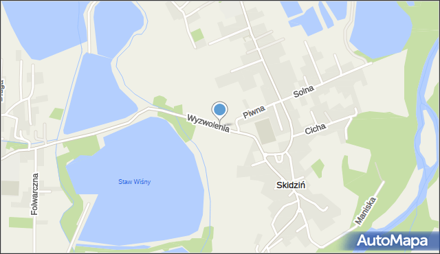 Skidziń, Wyzwolenia, mapa Skidziń