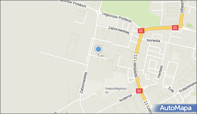 Słupsk, Wyszyńskiego Stefana, ks. kard., mapa Słupska