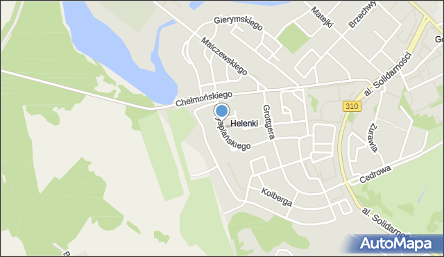 Śrem, Wyspiańskiego Stanisława, mapa Śrem