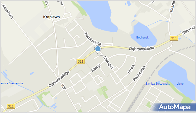 Stęszew, Wyszyńskiego Stefana, ks. kard., mapa Stęszew