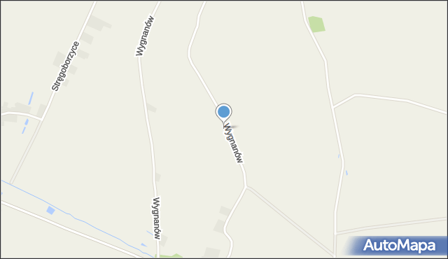 Stręgoborzyce, Wygnanów, mapa Stręgoborzyce