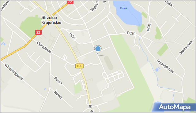 Strzelce Krajeńskie, Wyszyńskiego Stefana, ks. kard., mapa Strzelce Krajeńskie