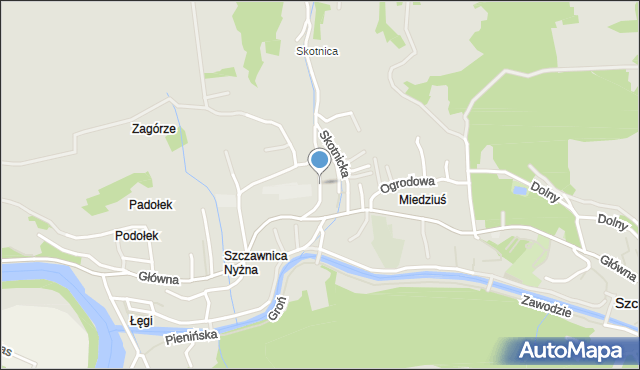 Szczawnica, Wygon, mapa Szczawnica