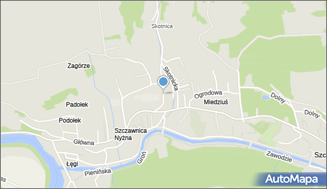 Szczawnica, Wygon, mapa Szczawnica