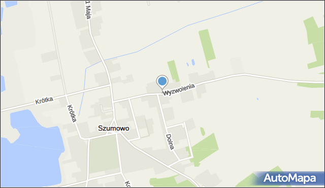 Szumowo powiat zambrowski, Wyzwolenia, mapa Szumowo powiat zambrowski