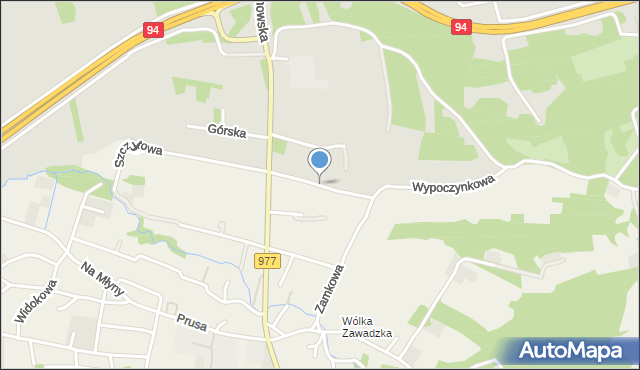 Tarnowiec gmina Tarnów, Wypoczynkowa, mapa Tarnowiec gmina Tarnów