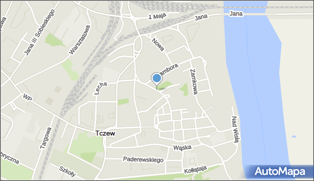 Tczew, Wyszyńskiego Stefana, ks. kard., mapa Tczew