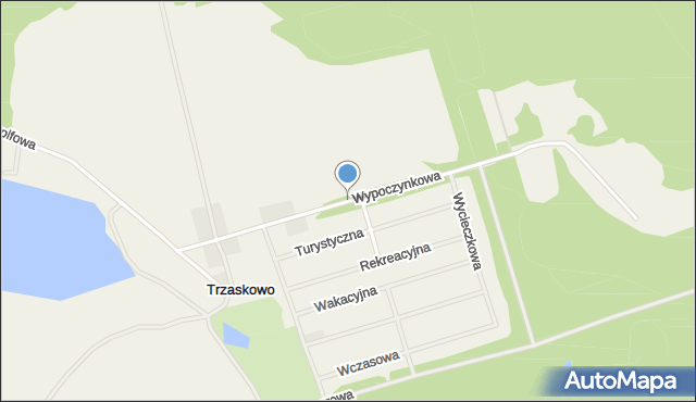 Trzaskowo, Wypoczynkowa, mapa Trzaskowo