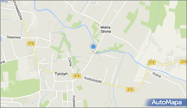 Tyczyn powiat rzeszowski, Wyzwolenia, mapa Tyczyn powiat rzeszowski