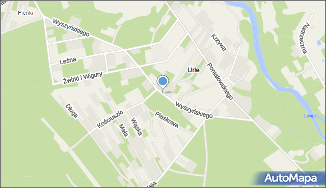 Urle, Wyszyńskiego Stefana, ks. kard., mapa Urle