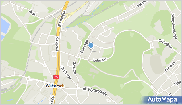 Wałbrzych, Wyspiańskiego Stanisława, mapa Wałbrzycha