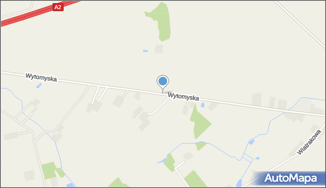 Wąsowo, Wytomyska, mapa Wąsowo